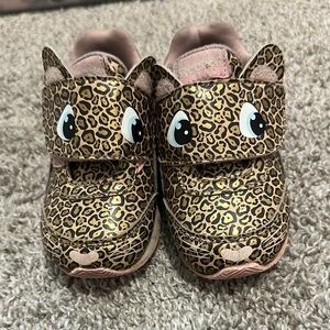 Reebok Leopard Print Kids Sneakers with Pink Details